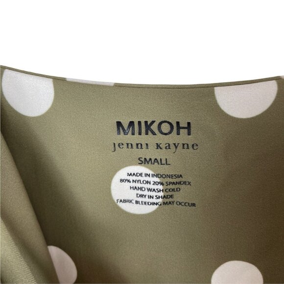 NWT Mikoh Jenni Kayne Portugal 2 Polka Dot One Piece Swimsuit Green White S - Picture 3 of 5